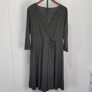 torrid Olive Green Wrap Dress with Tie Waist